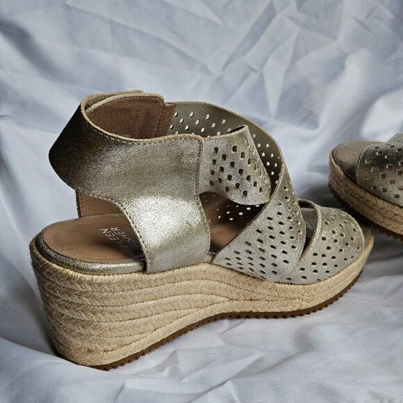 Eileen Fisher Willow Espadrille Wedge Sandals Size 7.5 - Picture 7 of 12